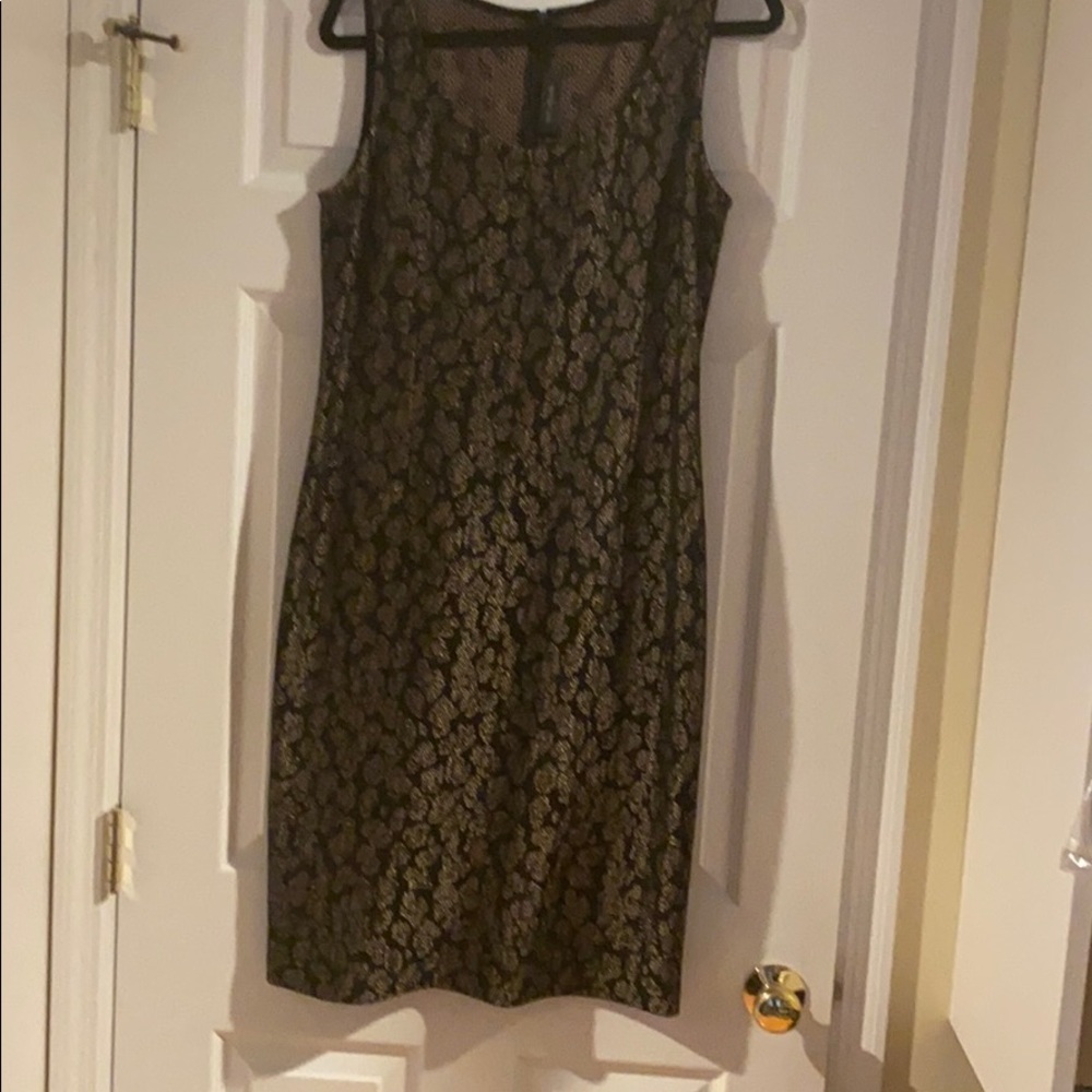 Sophisticated animal print knit dress